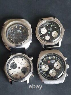 Vintage chronographs Breitling Roamer Hamilton Zodiac Valjoux 72 repair