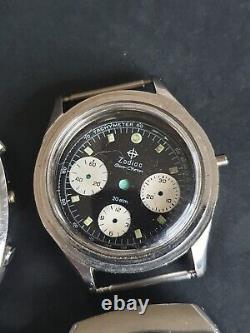 Vintage chronographs Breitling Roamer Hamilton Zodiac Valjoux 72 repair