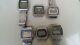 Vintage lot of 6 seiko lc digital and seiko james bond watches for parts repair