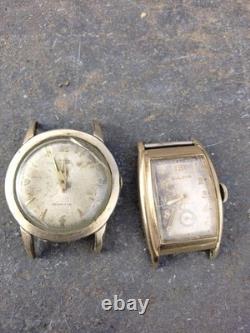 Vintage men 10kt gold filled watches (Croton/Bulova)for parts only