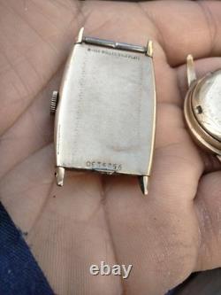 Vintage men 10kt gold filled watches (Croton/Bulova)for parts only