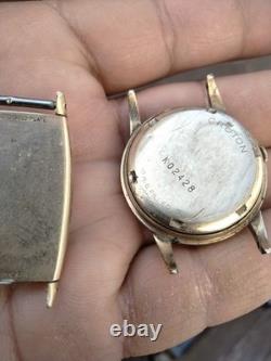 Vintage men 10kt gold filled watches (Croton/Bulova)for parts only