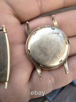 Vintage men 10kt gold filled watches (Croton/Bulova)for parts only