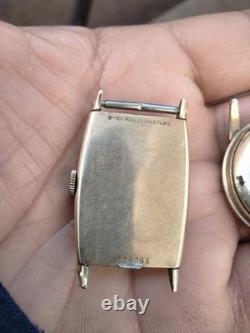 Vintage men 10kt gold filled watches (Croton/Bulova)for parts only