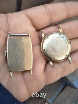 Vintage men 10kt gold filled watches (Croton/Bulova)for parts only