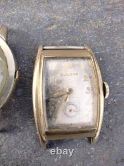Vintage men 10kt gold filled watches (Croton/Bulova)for parts only
