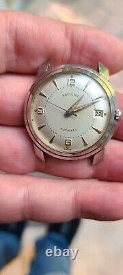 Vintage s/s Hamilton automatic rare fancy case watch is not working condition