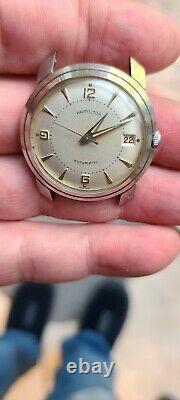 Vintage s/s Hamilton automatic rare fancy case watch is not working condition