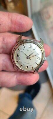 Vintage s/s Hamilton automatic rare fancy case watch is not working condition