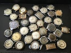 Vintage watch lot mens watches for parts or repair