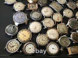 Vintage watch lot mens watches for parts or repair