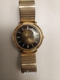 Vtg 1974 Bulova Accutron 2210 Tuning Fork Watch 10K Gold Filled Repair/Parts
