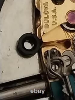 Vtg 1974 Bulova Accutron 2210 Tuning Fork Watch 10K Gold Filled Repair/Parts