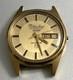 Vtg For Parts Lucien Piccard Seashark Solid Plated Gold Automatique 36000 Watch
