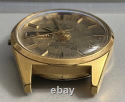 Vtg For Parts Lucien Piccard Seashark Solid Plated Gold Automatique 36000 Watch