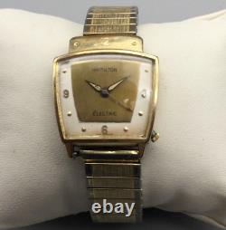 Vtg Hamilton Everest Watch Women 29mm Gold Tone BROKEN FOR PARTS OR REPAIR