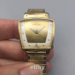 Vtg Hamilton Everest Watch Women 29mm Gold Tone BROKEN FOR PARTS OR REPAIR