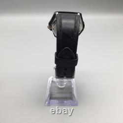 Vtg Pulsar Watch Men Y563-6099 41mm Black Dial Day Date New Battery Broken Case