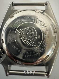Vtg Seiko SQ Divers Watch Men 41mm Black Dial 7548-7000 BROKEN PARTS OR REPAIR