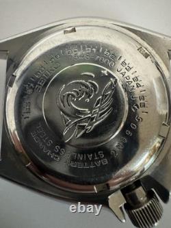 Vtg Seiko SQ Divers Watch Men 41mm Black Dial 7548-7000 BROKEN PARTS OR REPAIR
