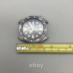 Vtg Seiko SQ Divers Watch Men 41mm Black Dial 7548-7000 BROKEN PARTS OR REPAIR