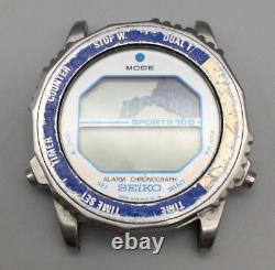 Vtg Seiko Watch Men 38mm Silver Tone A829-6019 BROKEN FOR PARTS OR REPAIR