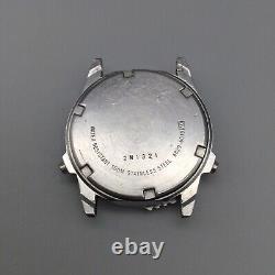 Vtg Seiko Watch Men 38mm Silver Tone A829-6019 BROKEN FOR PARTS OR REPAIR