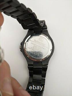 Vtg US Marines Sapphire Crystal Ceramic Swiss Watch Co. Mens Wrist Watch BROKEN