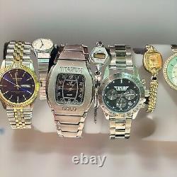 Vtg WATCH LOT 10K Filled, Gucci, Elgin, Pierre Jacquard, Timex, Winton, FOR PARTS