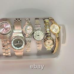 Vtg WATCH LOT 10K Filled, Gucci, Elgin, Pierre Jacquard, Timex, Winton, FOR PARTS