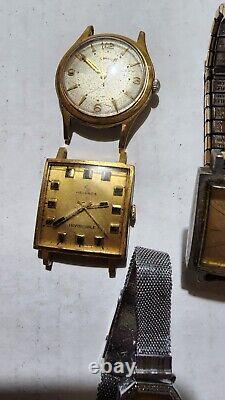 Vtg mix Watches Gold Filled Bulova, helbros, Lucerne digital 4 parts or scrap B6
