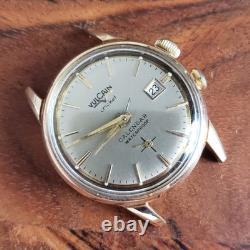 Vulcain Cricket Calendar Mechanical Vintage Alarm Watch, For Parts/Repair (Runs)
