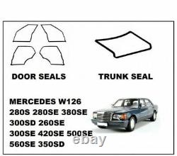Mercedes W126 Sunroof Seal Kit 280S 280SE 380SE 300SD 260SE 300SE 420SE 500SE 