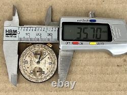 WATCH CHRONOGRAPH SWISS MADE NO WORK FOR PARTS MEN MILITARY 36mm