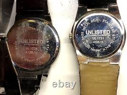 WATCHES KENNETH COLE UNLISTED preowned 7 ct lot men's -repair or parts