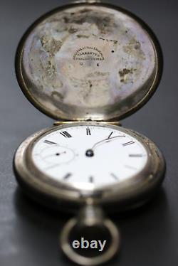 Waltham Broadway Model 1877 Keywind Sterling Silver Pocket Watch As-Is For Parts