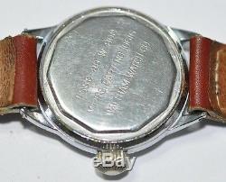 Waltham Military Wrist Watch 16 Jewels 6/0-b Runs For Parts/repairs #w844