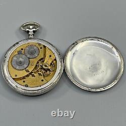 Waltham Sterling Silver Pocket Watch 15 Jewels For Parts or Repair 1907