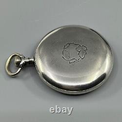 Waltham Sterling Silver Pocket Watch 15 Jewels For Parts or Repair 1907