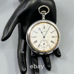 Waltham Sterling Silver Pocket Watch 15 Jewels For Parts or Repair 1907