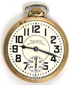 Waltham Vanguard Mod 1912 Railroad Grade Pocket Watch 16 s 23 j for Parts/Repair