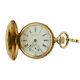 Waltham White Dial 15 Jewels 14k Gold Pocket Watch For Parts/repairs