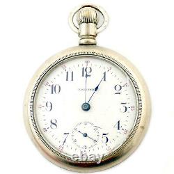 Waltham White Dial Sterling Silver Pocket Watch For Parts Or Repairs
