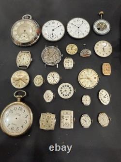 Watch Lot Movements Dials Parts Repair Bulova Elgin Waltham Accutron