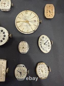 Watch Lot Movements Dials Parts Repair Bulova Elgin Waltham Accutron