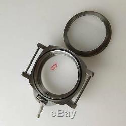 Watch case parnis 44mm titanium sapphire glass Fit 6497/6498 movement T-001