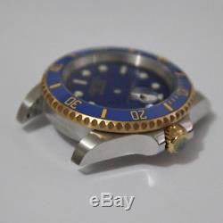 Watch repair parts for blue gold submariner watch case kit FIT 2836 movement