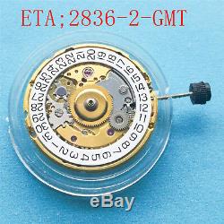 Watches for Parts, ETA 2836-2 Automatic GMT New Mechanical Movement-GMT009