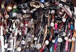 Watches lot vintage mod designer REPAIR PARTS OR WEAR 101 pcs estate