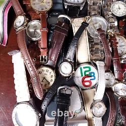 Watches lot vintage mod designer REPAIR PARTS OR WEAR 101 pcs estate